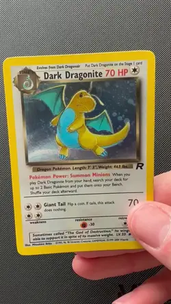 Dark Dragonite 5/82 Holo Rare Team Rocket Pokemon Card MP WOTC Vintage 2000 - Image 2