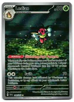 Ledian 144/142 - 🌊 Stellar Crown Illustration Rare Pokemon TCG 🖤 - LP - Image 1
