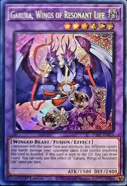 Yugioh! - Garura, Wings of Resonant Life - RA02-EN024 - Secret Rare - NM/M - Image 1