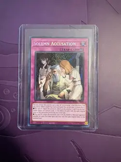 Yu-Gi-Oh! Solemn Accusation Blazing Dominion 1st Edition Holo Secret Rare BLZD-… - Image 1