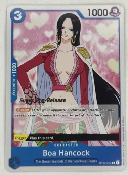 One Piece Super Pre-Release Gold Stamp ST01-013 Boa Hancock English Card - Image 1