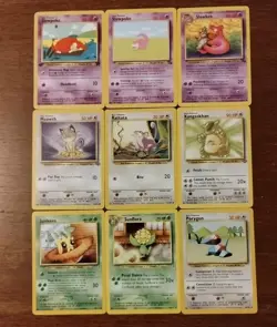 Lot of 9 Vintage Pokemon Cards First Edition Rocket Slowpoke, Slowbro,... - Image 1