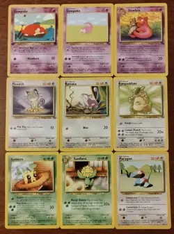 Lot of 9 Vintage Pokemon Cards First Edition Rocket Slowpoke, Slowbro,... - Image 2