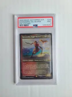 MTG FOIL ETCHED Kassandra Eagle Bearer PSA 9 MINT Assassin's Creed Card #240 - Image 3