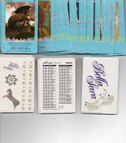 Bella Sara CCG - Treasures - Complete 55 Card Non-Foil Set + Sticker/Tattoo Set - Image 1