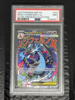 Pokemon TCG Mega Charizard X ex #23 ME: Mega Evolution Promo Holo - PSA 9 - Image 1