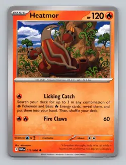 Heatmor 019/086 Uncommon White Flare WHT EN Pokemon Scarlet & Violet TCG - Image 1