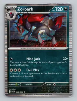 Zoroark 062/086 Holo Rare White Flare WHT EN Pokemon Scarlet & Violet TCG - Image 1