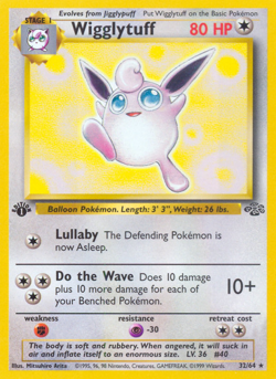 Wigglytuff 32/64 Rare Jungle Pokemon MP - Image 4