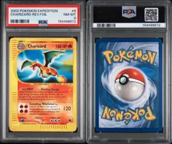 PSA 8 2002 Pokemon Expedition 6/165 Charizard-Reverse Foil - Image 3