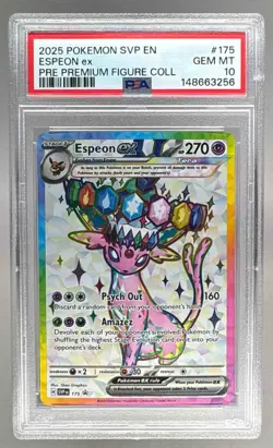3256 Espeon ex Espeon ex 2025 Pokemon SV Prismatic Evolutions Promo #175 PSA 10 - Image 1