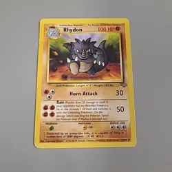 Pokemon TCG Rhydon Jungle Set 45/64 Unlimited Uncommon WOTC Vintage Regular DMG - Image 1