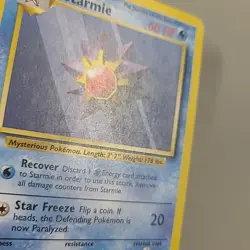 Starmie - 64/102 - Unlimited Edition HP, Regular English Pokemon Base Set - Image 3