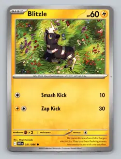 Blitzle 031/086 Common White Flare WHT EN Pokemon Scarlet & Violet TCG - Image 1