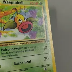 Pokemon TCG - Weepinbell 48/64 - Uncommon - Jungle Set WOTC HP Crease - Image 3