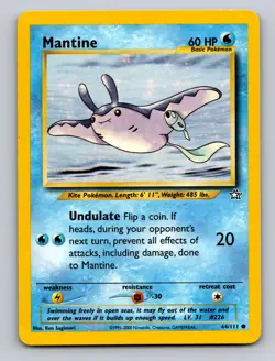 MANTINE 64/111 C NEO GENESIS POKEMON NM - Image 1