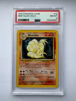 Ninetales 12/102 Base Set 1999 WOTC Holo PSA 8 Pokemon TCG Vintage - Image 1