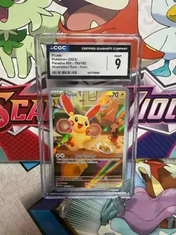 CGC 9 Plusle 193/182 Illustration Rare - Paradox Rift - Pokemon TCG - SHIPS FAST - Image 1