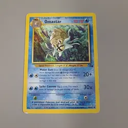 Pokemon TCG Omastar Fossil 40/62 Regular Unlimited Uncommon WOTC Vintage HP - Image 1