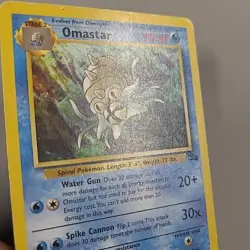 Pokemon TCG Omastar Fossil 40/62 Regular Unlimited Uncommon WOTC Vintage HP - Image 3