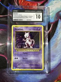 Mewtwo 014/034 Classic Collection Holo CGC 10 Gem Mint Pokemon TCG - Image 1