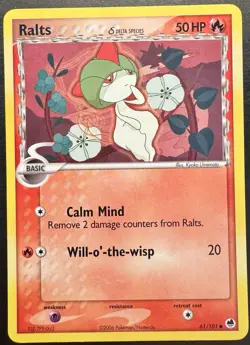 Pokemon Ralts - Ex Dragon Frontiers 61/101 NM Non-Holo - Image 1