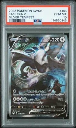 PSA 10 FA/Lugia V 186/195 | Full Art | Silver Tempest | 2022 | Pokemon - Image 1