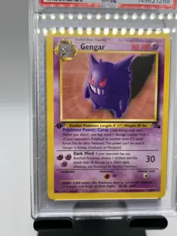 1999 Pokemon Fossil #20 Gengar 1st Edition PSA 8 Non-Holo 20/62 NM-MT - Image 4
