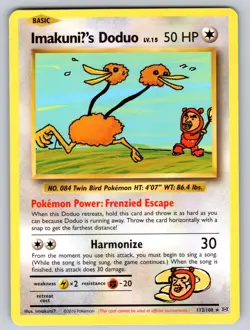 ImakuniU's Doduo 112/108 Secret Rare Evolutions Pokemon Lightly Played - Image 1