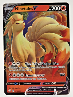 Ninetales V - 026/192 Rebel Clash Ultra Rare Pokemon NM - Image 1
