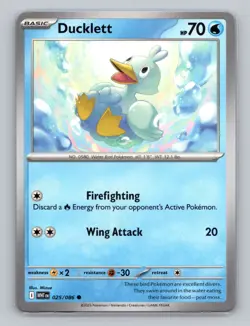 Ducklett 025/086 Common White Flare WHT EN Pokemon Scarlet & Violet TCG - Image 1