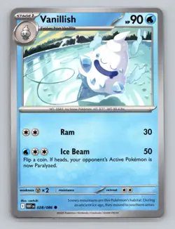 Vanillish 028/086 Common White Flare WHT EN Pokemon Scarlet & Violet TCG - Image 1