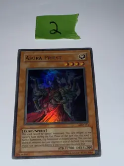 Yugioh Asura Priest LOD-071 Super Rare Unl Original Print (NM) - Image 3