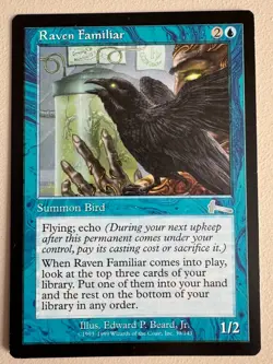 Raven Familiar - MTG - Urza's Legacy - ENGL - ©1999 M/NM Uncommon - Image 1