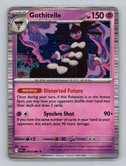 Gothiitelle 043/086 Holo Rare White Flare WHT EN Pokemon Scarlet & Violet TCG - Image 1