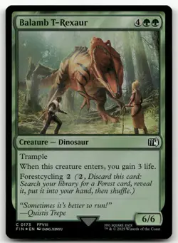 Balamb T-Rexaur #173 (Foil) (NM) Final Fantasy FIN Magic MTG - Image 1