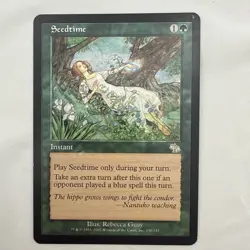 Seedtime x1 MTG Judgment 1x Magic Good Heavy Play HP dinged corner - Image 1
