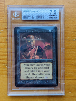 MTG Beta Demonic Tutor, graded 7.5 (subgrades 9, 8.5, 7, 9) - see pictures - Image 1