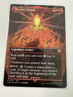 The Fire Crystal (Borderless) ✅ Final Fantasy ✅ Magic The Gathering (mtg) - Image 1