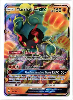 Marshadow GX 80/147 Burning Shadows Pokemon Card - Image 1
