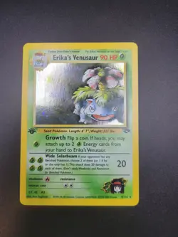 1st Edition Erika's Venusaur (4/132) Holo Gym Challenge Pokemon - Image 1