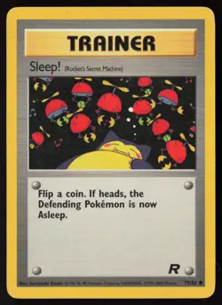 Sleep! 79/82 Common Team Rocket Pokemon Moderately Played - Image 1