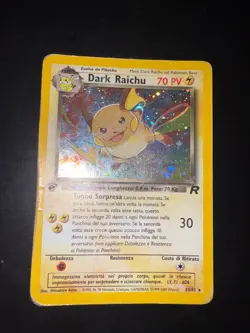 Carta Pokemon Dark Raichu 83/82 1° edizione Set Team Rocket Holo ITA - Image 1