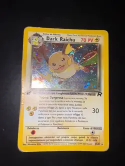 Carta Pokemon Dark Raichu 83/82 1° edizione Set Team Rocket Holo ITA - Image 2