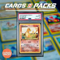 Carte Pokemon Salameche 46/102 Set de base Edition 1 PSA 10 GEM MINT 🔥 - Image 1