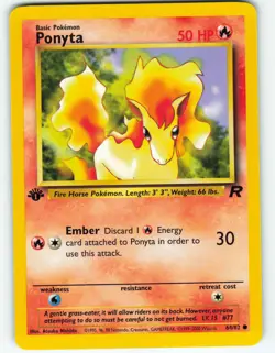 Ponyta - 1st Edition - 64/82 Team Rocket - WOTC - Pokemon TCG - 2000 - Image 1