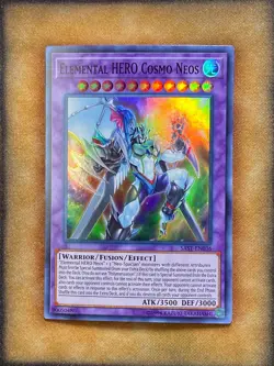 Yugioh Elemental HERO Cosmo Neos SAST-EN036 Super Rare NM - Image 1