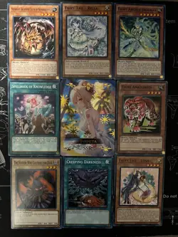 Rare Sexy Anime Waifu Card and 8 YuGiOh cards - Image 1