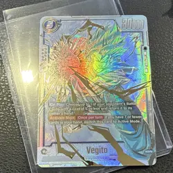 Bandai Dragon Ball Super Card Game Vegito Secret Rare Foil SCR Battle Card - Image 1