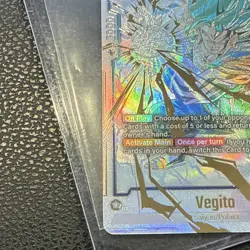 Bandai Dragon Ball Super Card Game Vegito Secret Rare Foil SCR Battle Card - Image 3